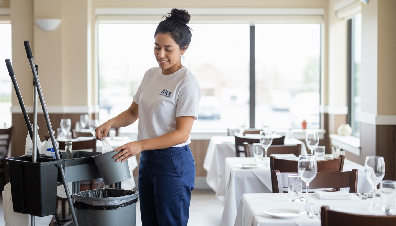 Commercial cleaning team disinfecting work surfaces - Top Commercial Cleaning